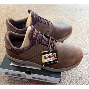 NWT Skechers Men's Brown Slip On Ezra Shoes 8.5 Wide